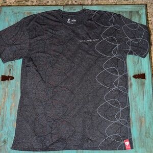 Hard Rock Heals Foundation  Charcoal Tee with Abstract Design “Love Amplified”